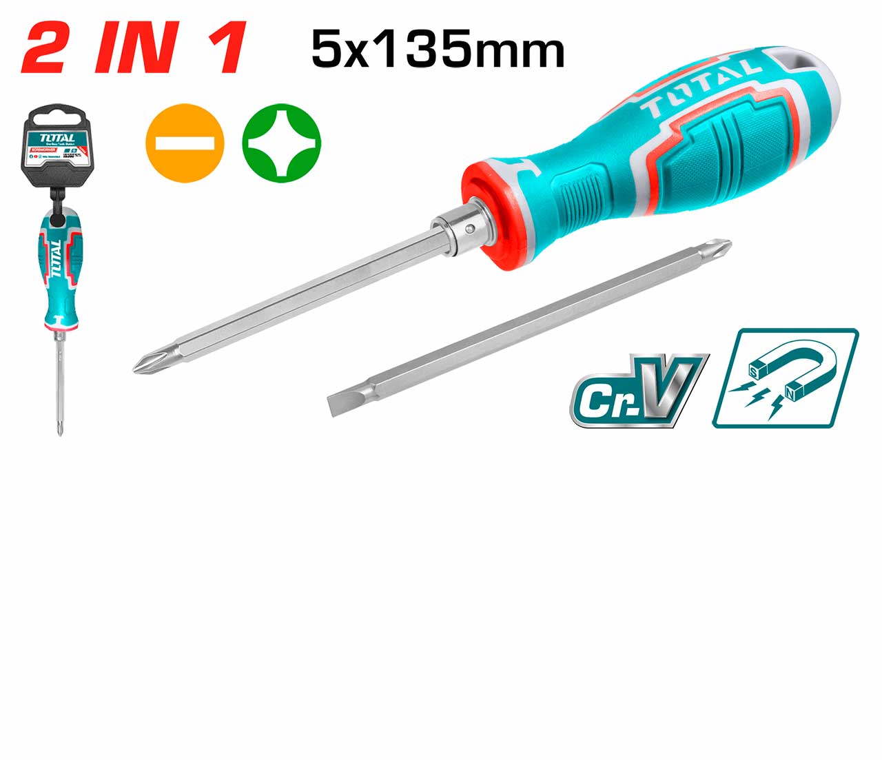 ویژگی های برجسته پیچ گوشتی 2 طرفه توتال مدل THT250226